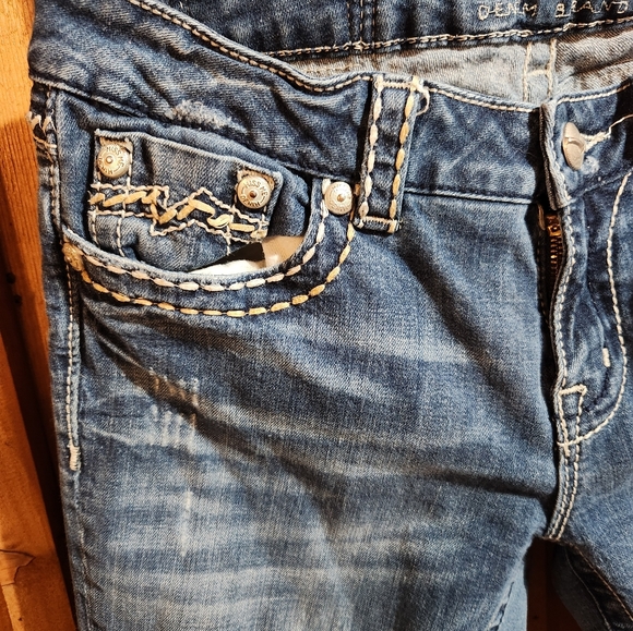 MISS ME Women's Blue Easy Boot Cut JE1043ER Low Rise Jeans Sz. 29 - Picture 2 of 7